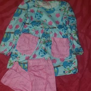 Girls 6-12 month sloth pant set
